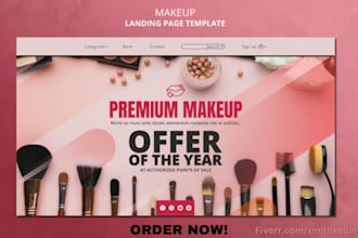 design shopify dropshiping website for cosmetic makeup, eyelashes, hair, beauty