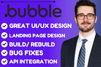 do bubble mvp, bubble saas website figma to bubble CRM, pwa, ai chatbot, flutter