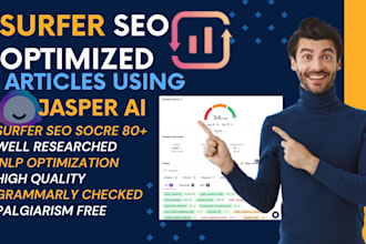 craft surfer SEO optimized articles using jasper ai