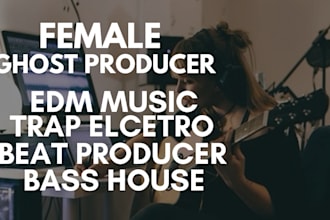 female ghost producer, edm music, pop, trap eletro beats producer