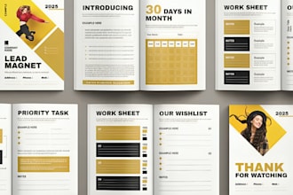 design PDF workbook worksheet lead magnet checklist ebook design journal design