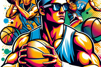 draw wpap pop art sport portrait