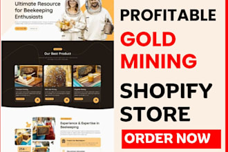 profitable gold mining  shopify store, gold mining booking  shopify website