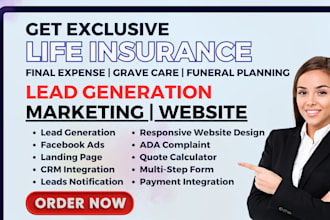 generate final expense leads, life insurance marketing grave care lead funnel