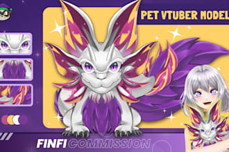 design and rig pet or mascot live2d vtuber avatar for vtube studio anime style