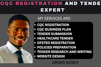 win tenders, write policies procedures cqc compliance registration business plan