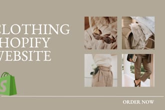 design, build and optimize your shopify clothing store or print on demand