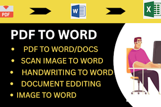 convert PDF to docs, file conversion, typing