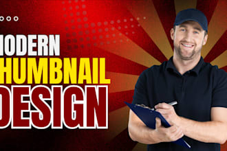 do modern, viral and attractive thumbnail design of your youtube videos