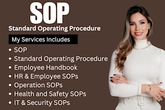 write sops, employee handbook, standard operating procedures, user guide