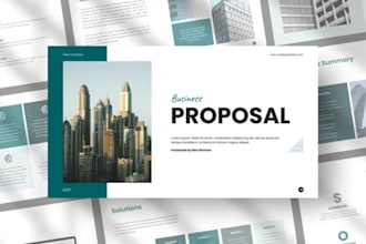 design a modern pitch deck powerpoint presentation and a powerpoint template