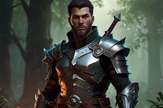 draw a fantasy character for dnd or similar