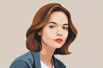 draw flat minimalist vector portrait from your photo