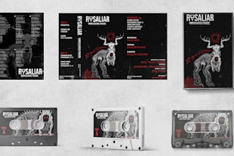creative cassette tape layout and cover designs