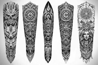 create custom tattoo design, tattoo sleeve