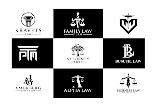design modern minimal attorney, law firm, lawyer, legal and advocate logo