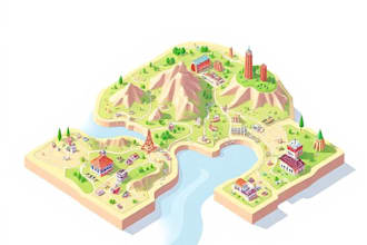 draw amazing vector or isometric map illustrations
