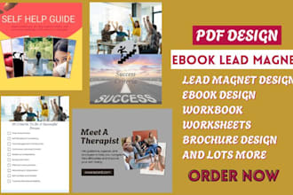 design ebook, PDF lead magnet, workbook , lead magnet and ebook design