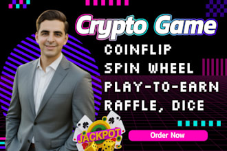 build web3 crypto game, coinflip, p2e, raffle, telegram on solana, evm