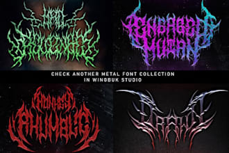 make brutal death metal font logo for your company