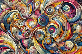 create abstract geometric digital art