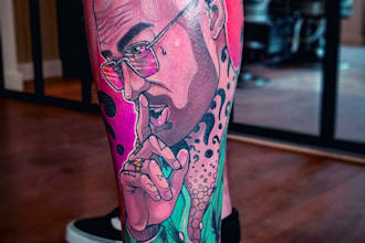 custom realistic american tattoo illustration  artist