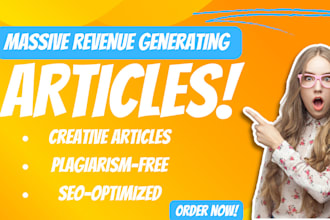 do creative SEO article writing and blog writing