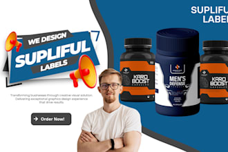 do supliful label design, label design, winning product and product upload