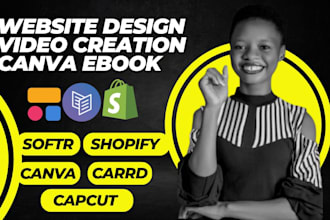 set up airtable softr shopify carrd website canva ebook capcut video editing