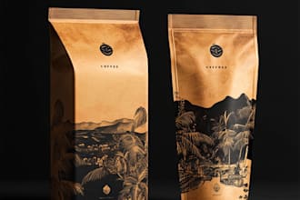 make modern pouch design, food packaging design,