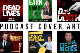 make podcast cover art and podcast logo design