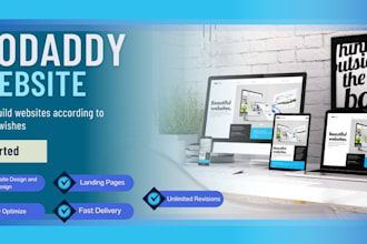 design a godaddy landing page with mobile friendly ui ux