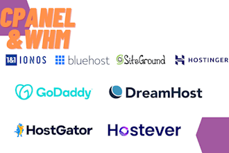 setup or fix bluehost, godaddy, namecheap, and cpanel hosting