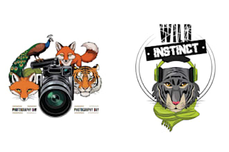 create t shirt animal film production logo