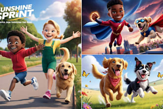 design 3d children story book illustration for children book children story book
