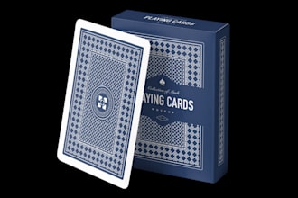design 52 custom playing card game deck and poker cards or board games, tuck box