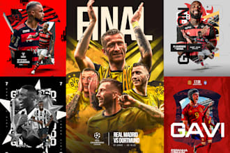 create stunning sports posters and banners for social media
