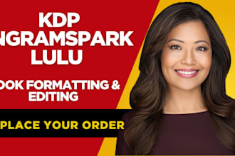 format and upload your book for amazon KDP, ingramspark, paperback, book layout