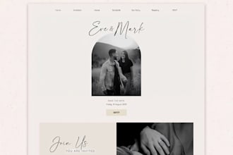 create a wedding website ready for the special day