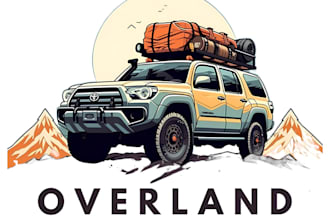 do a unique outdoors, adventure, mountain, hunting and travel logo