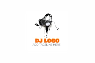 create modern dj, music, party, sound, club, bass, beats and headphone logo