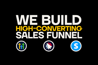 build sales funnel in systeme io,clickfunnels, gohighlevel, landing page design