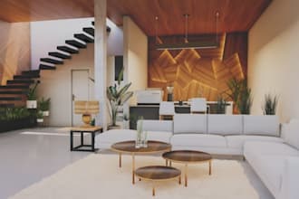 create realistic 3d interior design renders for homes, offices and more