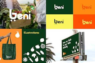do minimalist logo, brand identity and complete branding kit