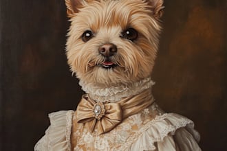 draw a portrait of your cat, dog, pet into a cartoon vector