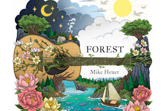 design album cover forest mike hewer logo