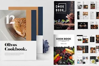 cookbook cover design, editor, formatting, food recipe book design, lead magnet
