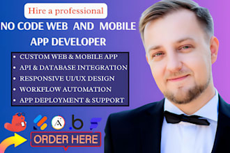 do bubble developer, flutterflow app, airtable softr, glide, adalo, thunkable
