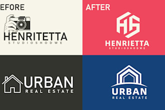 fix, refine, edit, revamp, modify and update logo design