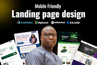 design landing pages on landingi leadpages instapage unbounce wix kartra or ghl